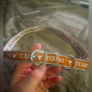 Texas Longhorns College Dogs Medium too Large Dog Collar. Reversible. New NT